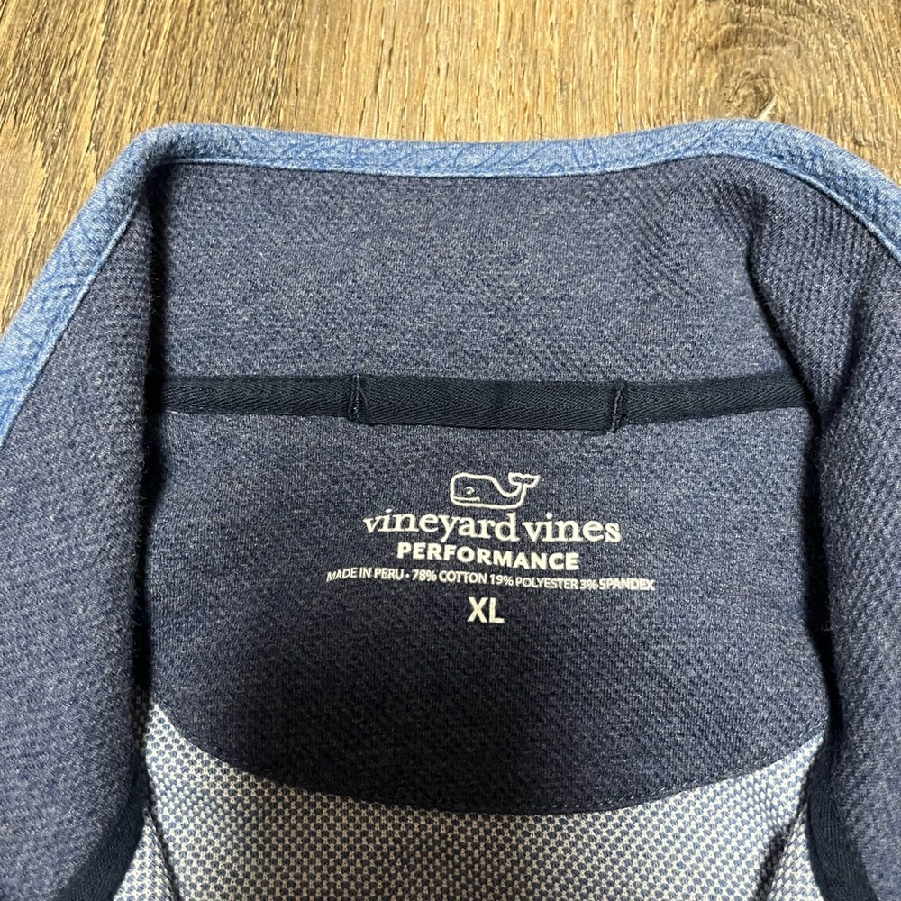 Vineyard Vines Performance 1/4 Zip Pullover Men’s XL Blue - Picture 3 of 7